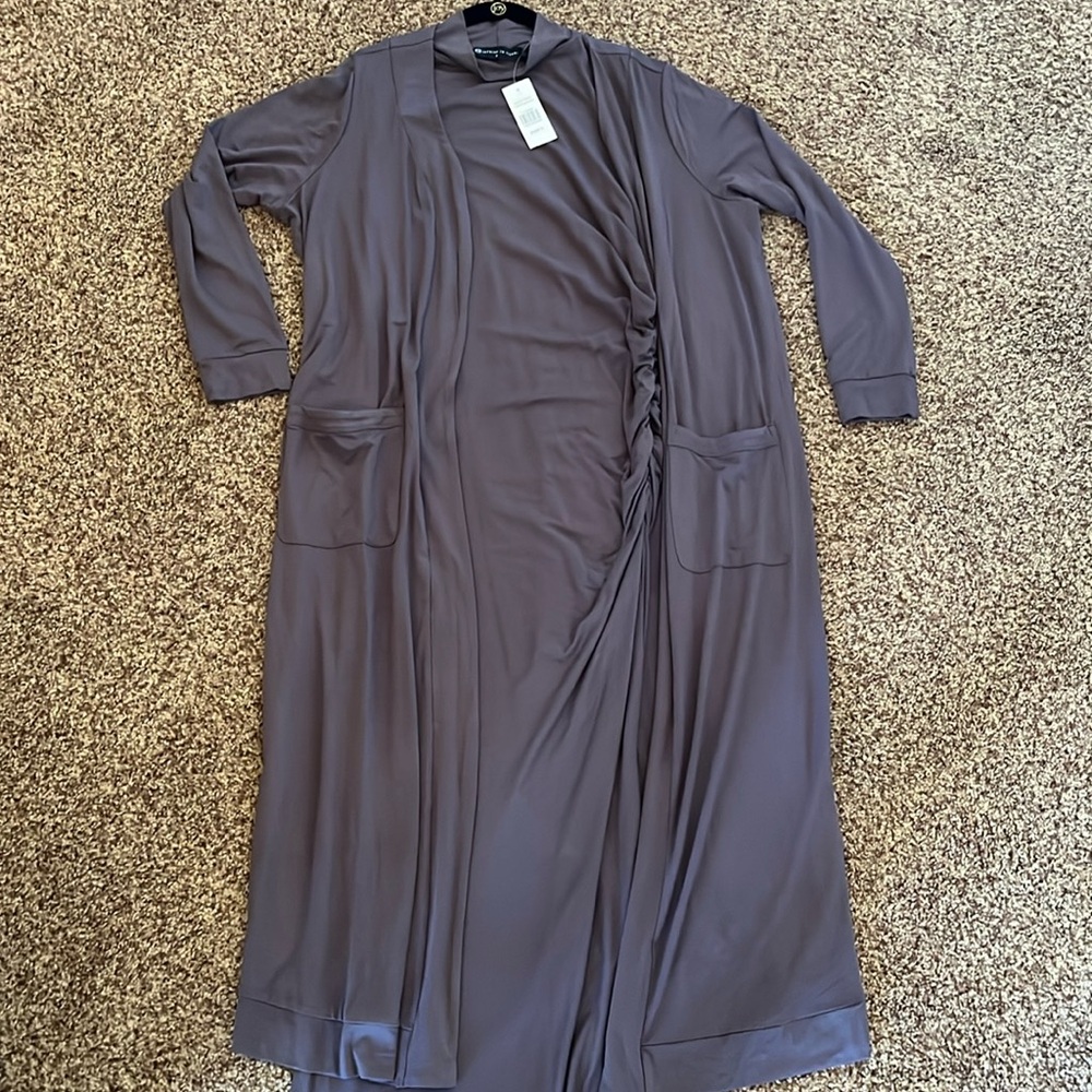Fashion To Figure 2 Piece Gray Cardigan & Dress Size 0 or Size XL NWT!